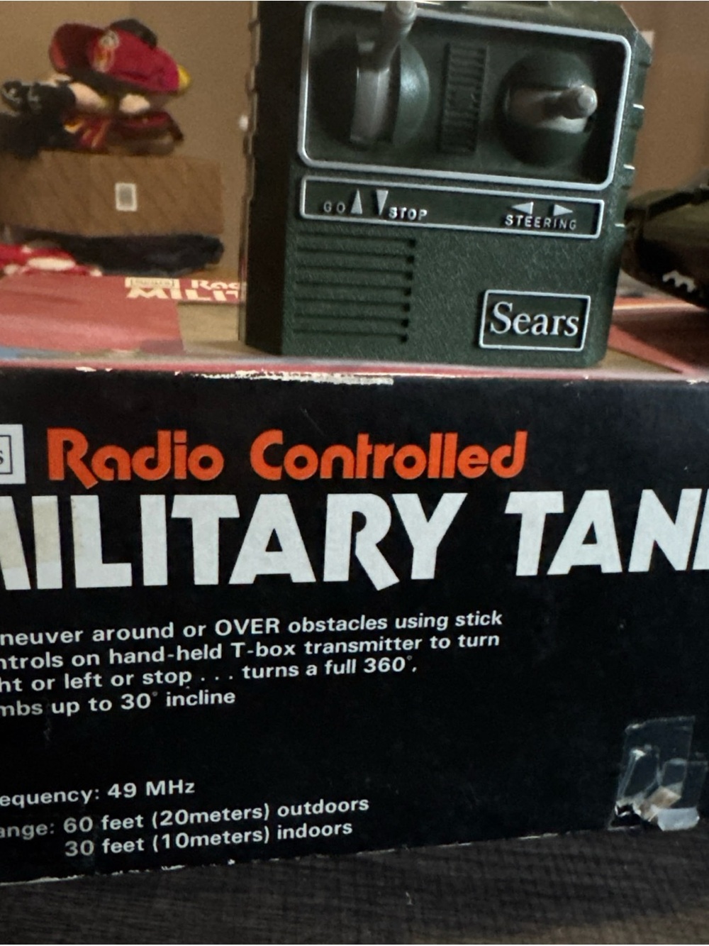 SEARS RADIO CONTROLLED MILITARY TANK VINTAGE In Box Untested - Picture 2 of 16
